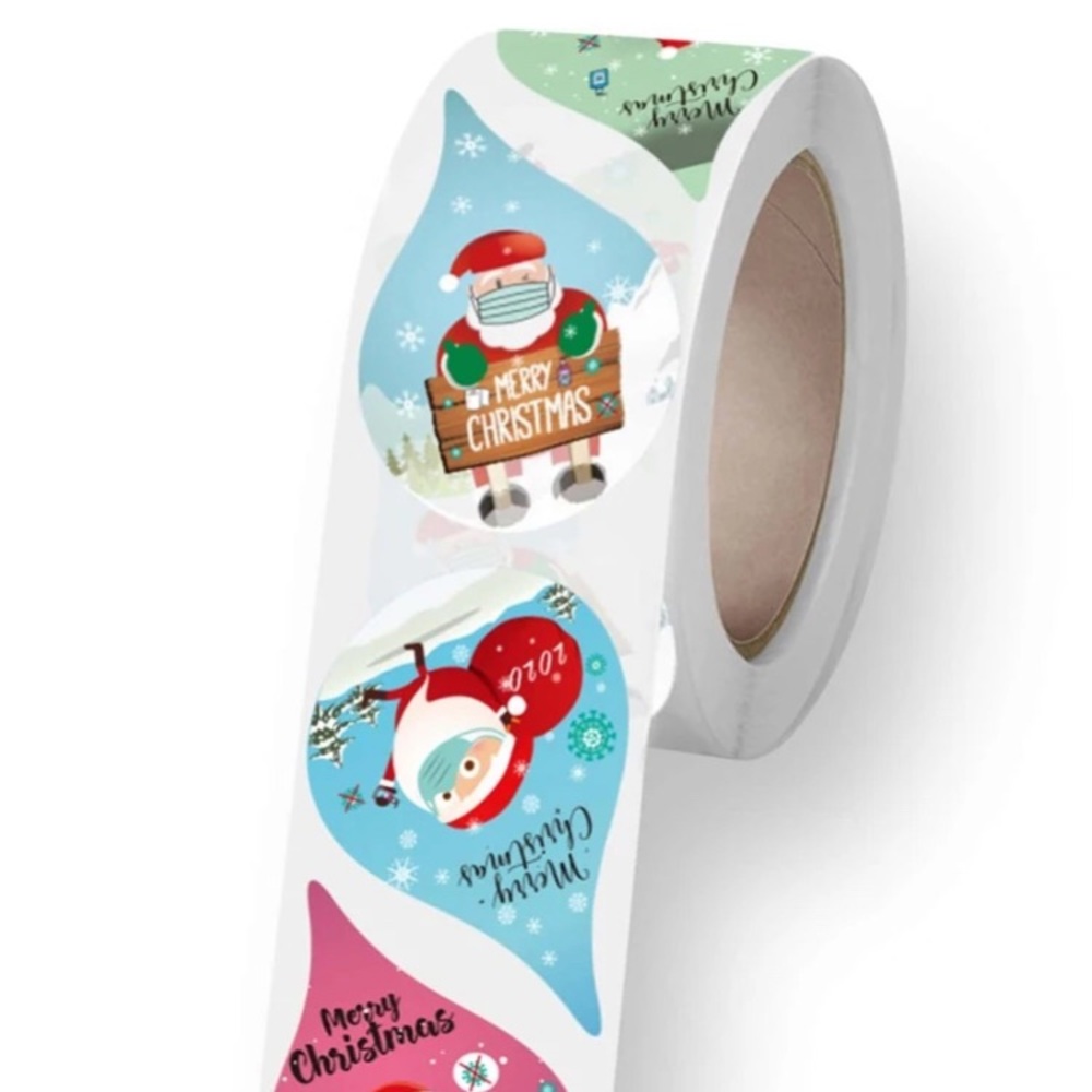 LAST ONE!! 500 Piece Christmas Sticker Roll - Picture 2 of 5